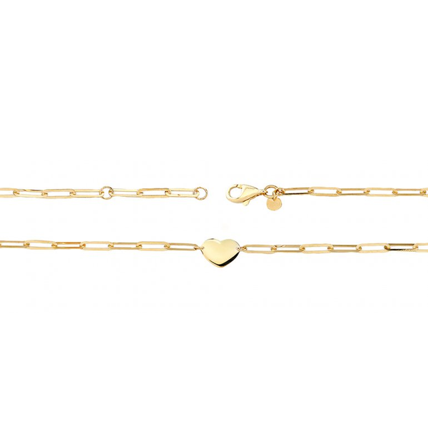 Paperclip Heart Dog-tag Bracelet  10k – Anne Sportun Fine Jewellery