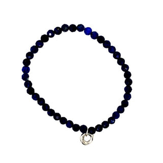 Gemstone Stretchie Baby Lucky Bracelet - Silver