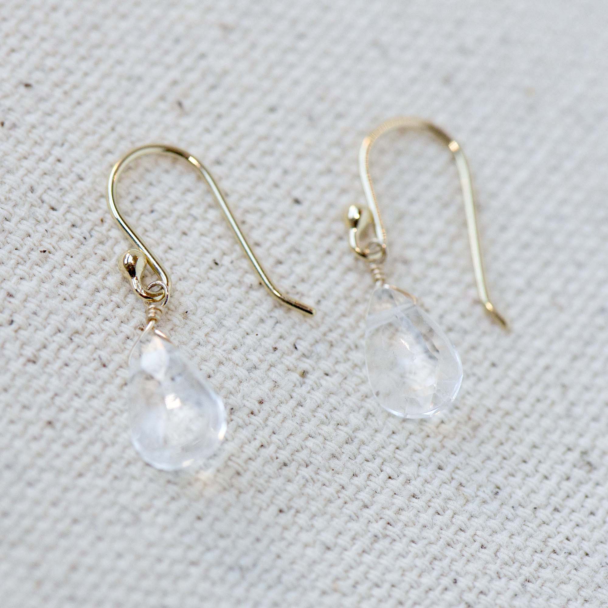 White Topaz Drop Earrings – Anne Sportun Fine Jewellery