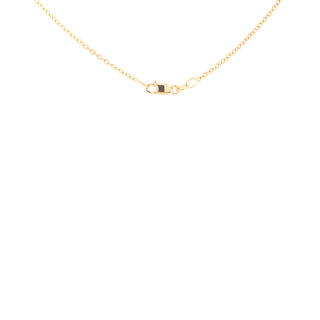 Single Diamond Hammered Disc Coin Necklace