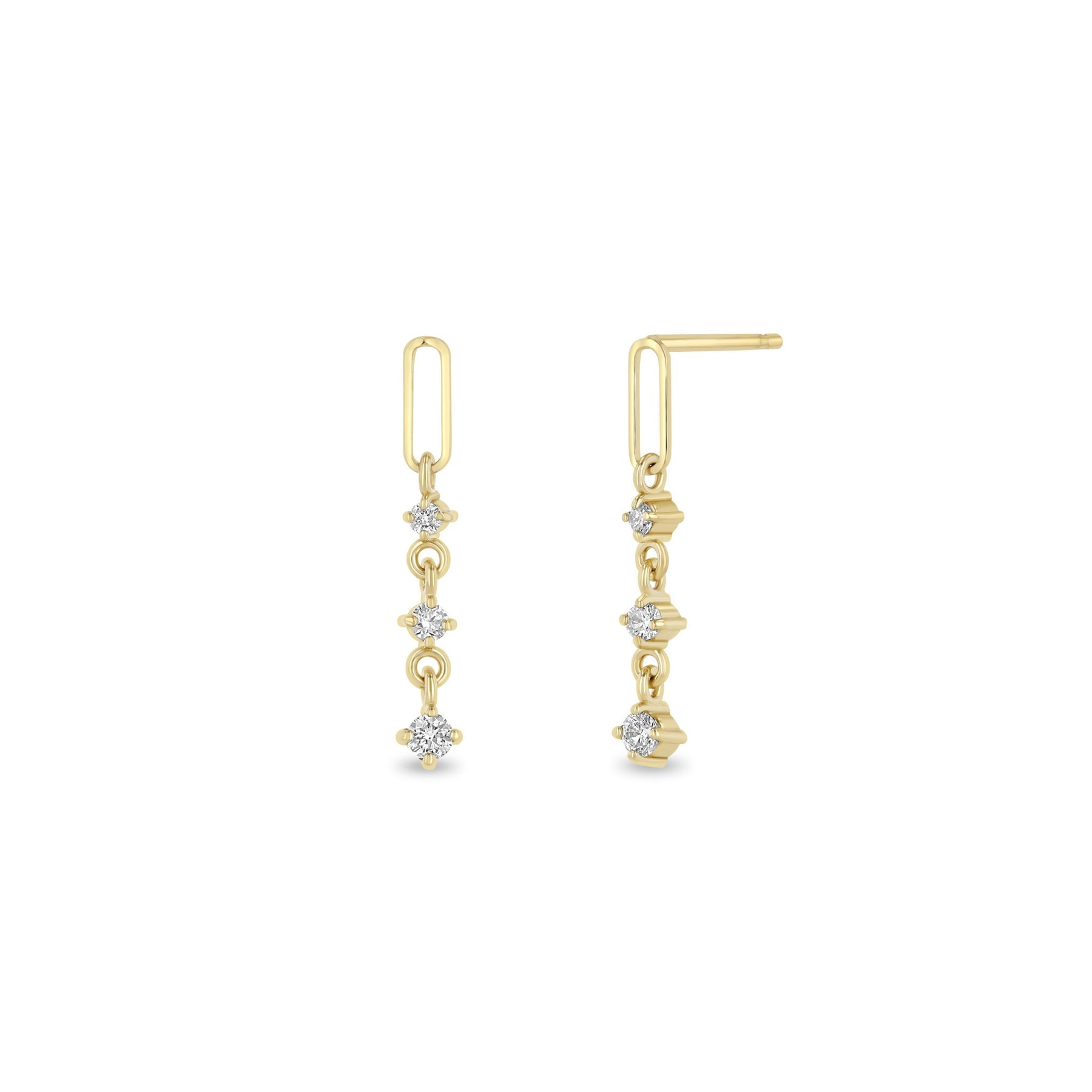 Paperclip sale earrings diamond