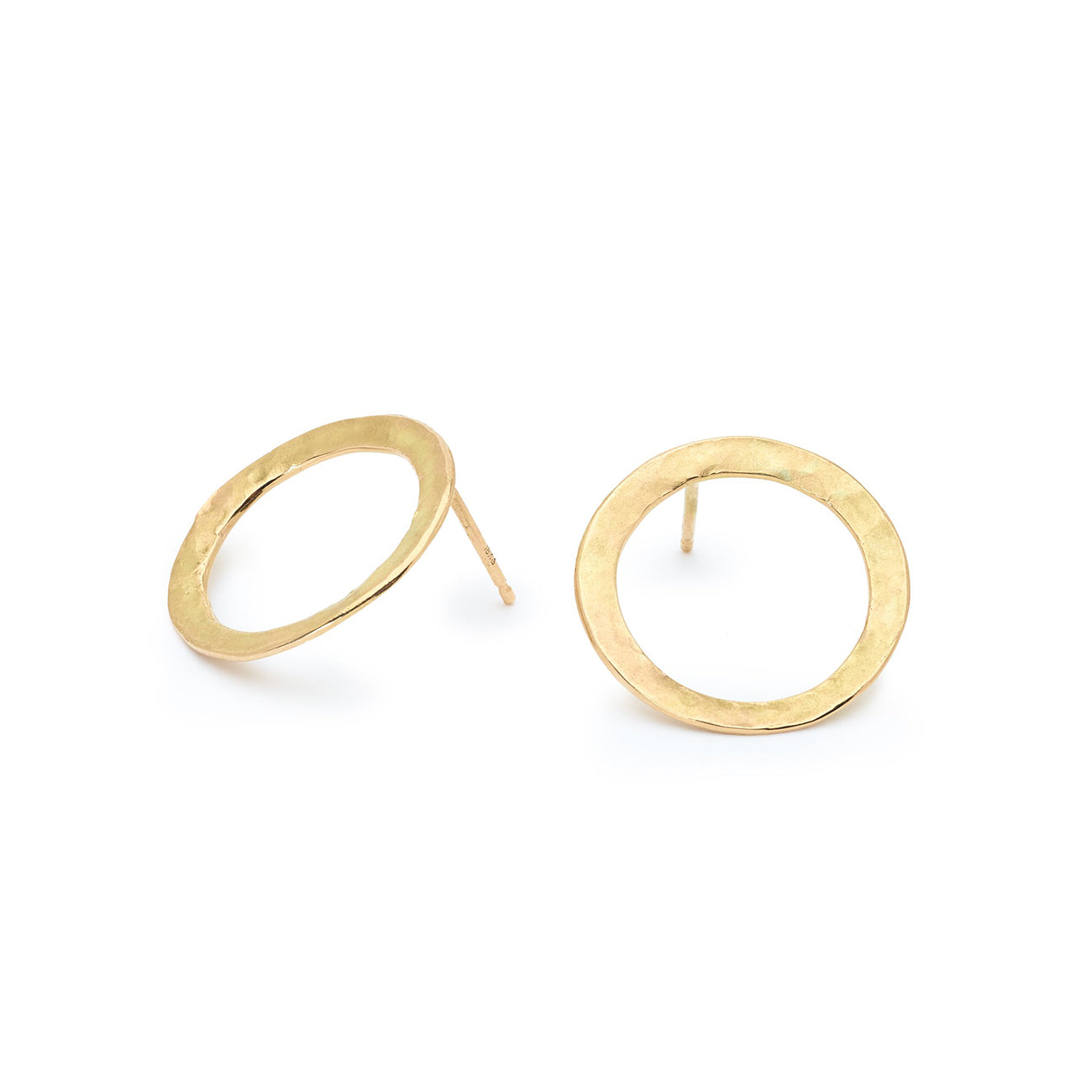 Hammered circle earrings store