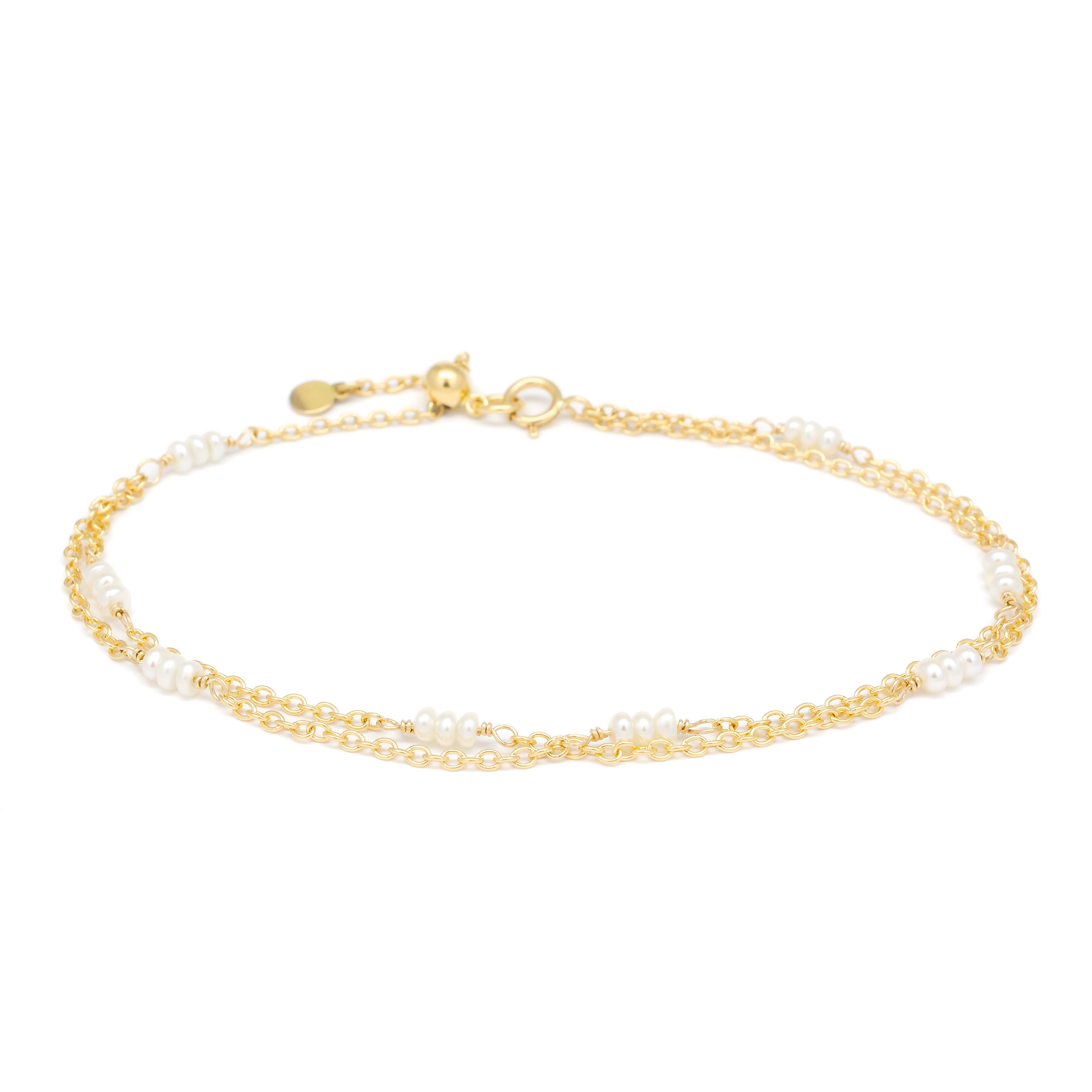 Double strand pearl bracelet deals