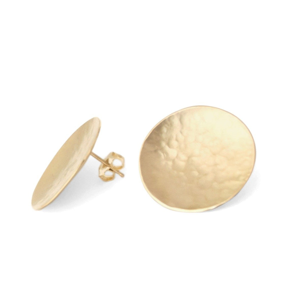 Large Hammered Disc Stud Earrings – Anne Sportun Fine Jewellery