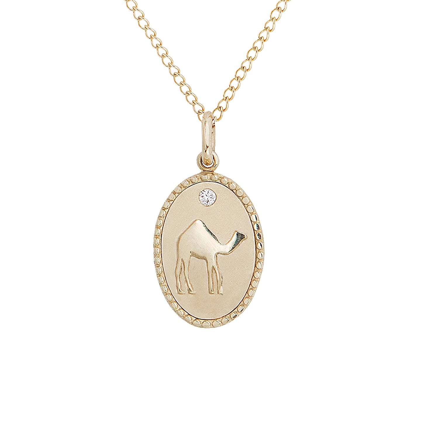 Camel Guidance Traveler s Token Necklace 10k Anne Sportun Fine Jewellery