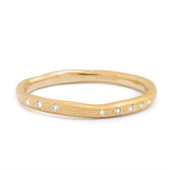 Gold Wavy Stardust Band – Anne Sportun Fine Jewellery