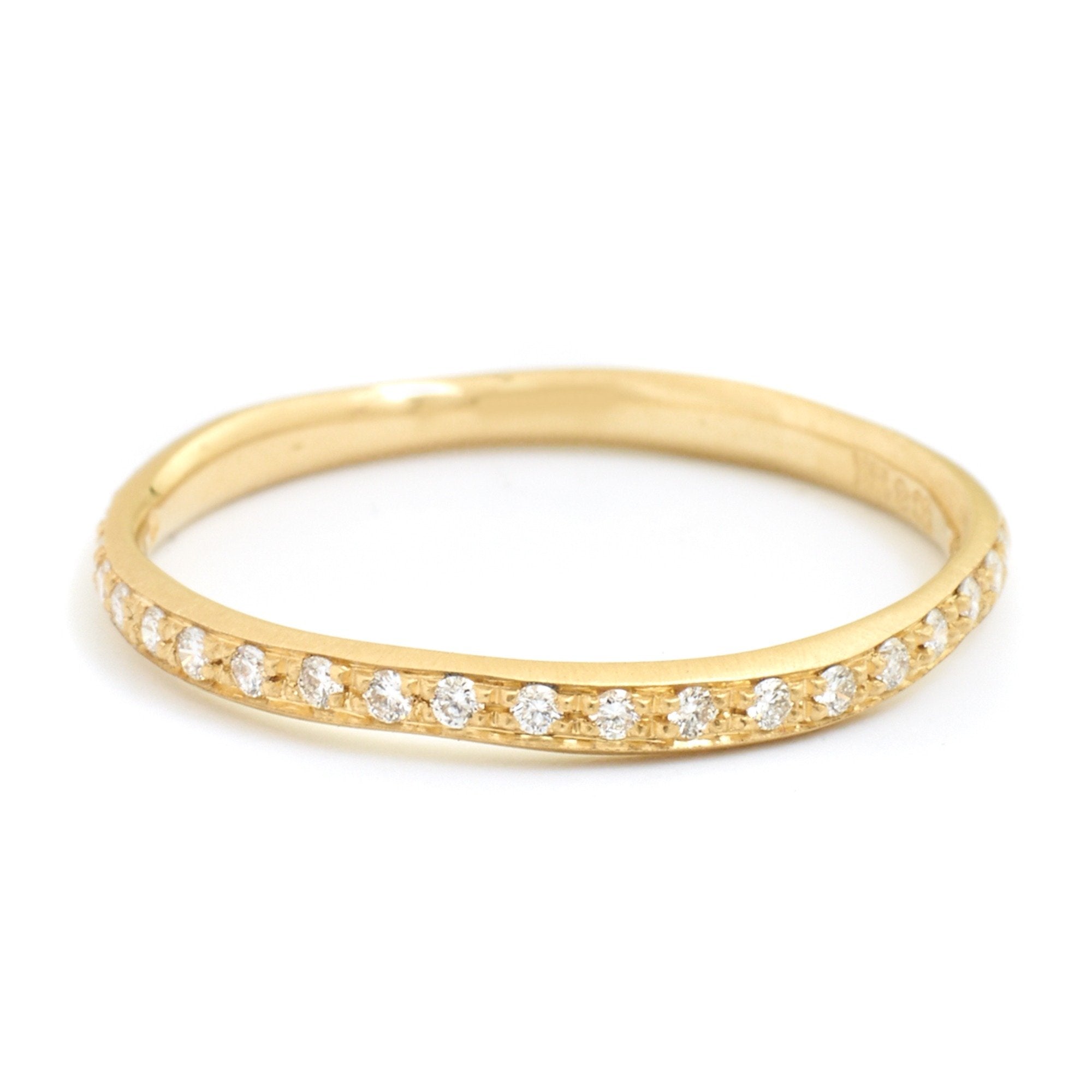 Single Row Diamond Wonky Band – Anne Sportun Fine Jewellery